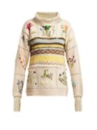 Matchesfashion.com Preen By Thornton Bregazzi - Marion Fair Isle Knitted Sweater - Womens - Ivory Multi