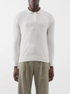 Arch4 - Swansea Cashmere Long-sleeved Polo Shirt - Mens - White
