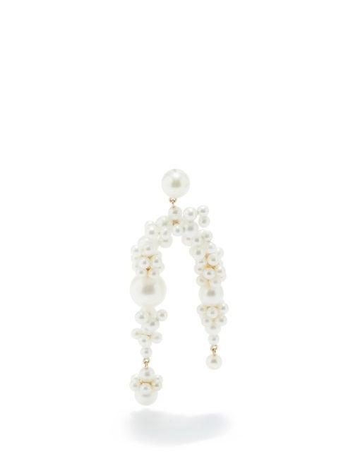 Sophie Bille Brahe - Fontaine Nuit Pearl & 14kt Gold Single Earring - Womens - Pearl
