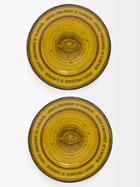 Gucci - Set Of Two Star Eye Porcelain Dessert Plates - Yellow
