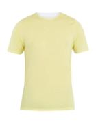 Matchesfashion.com Aeance - Contrast Panel Wool Blend Running T Shirt - Mens - Yellow Multi