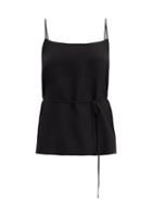 Matchesfashion.com Raey - Tie-waist Silk Crepe De Chine Cami Top - Womens - Black
