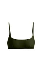 Matchesfashion.com Matteau - The Crop Bikini Top - Womens - Dark Green