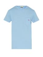 Matchesfashion.com Maison Kitsun - Fox Appliqu Cotton T Shirt - Mens - Light Blue