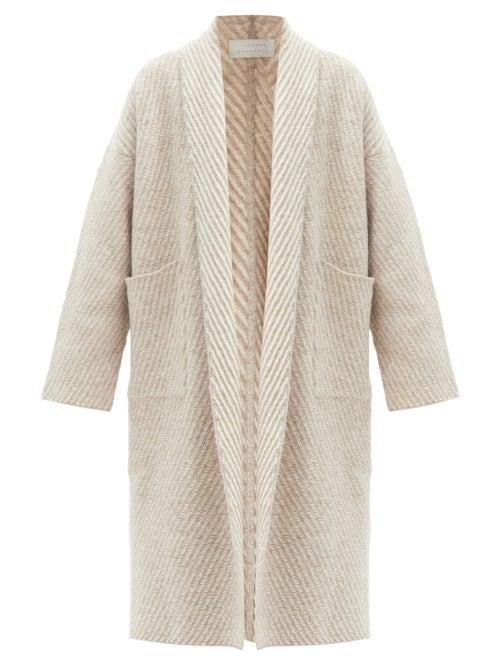 Matchesfashion.com Lauren Manoogian - Longline Alpaca-blend Cardigan - Womens - Beige White