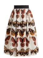 Dolce & Gabbana Butterfly-print Cotton-poplin Skirt