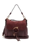 Matchesfashion.com See By Chlo - Joan Small Suede And Leather Shoulder Bag - Womens - Burgundy