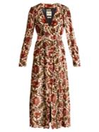 Blazé Milano Ballroom Royal Clipper-print Velvet Dress