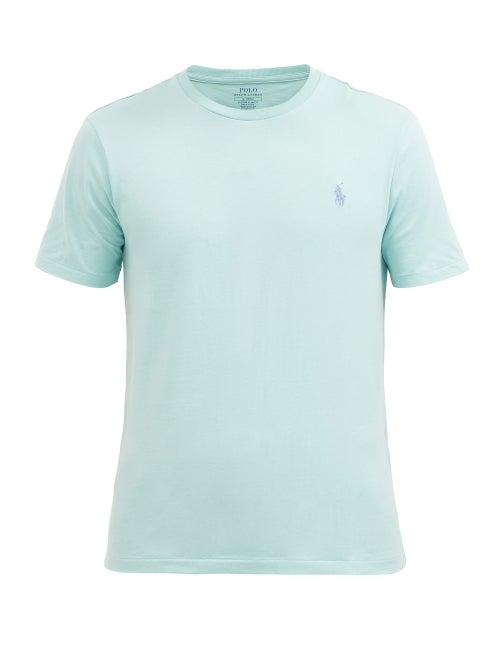 Matchesfashion.com Polo Ralph Lauren - Logo-embroidered Cotton-jersey T-shirt - Mens - Light Green