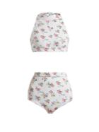 Emilia Wickstead Halterneck Floral-print Bikini