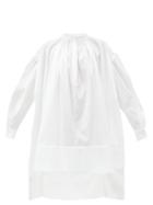 Matchesfashion.com Alexander Mcqueen - Dip-hem Cotton Mini Dress - Womens - White