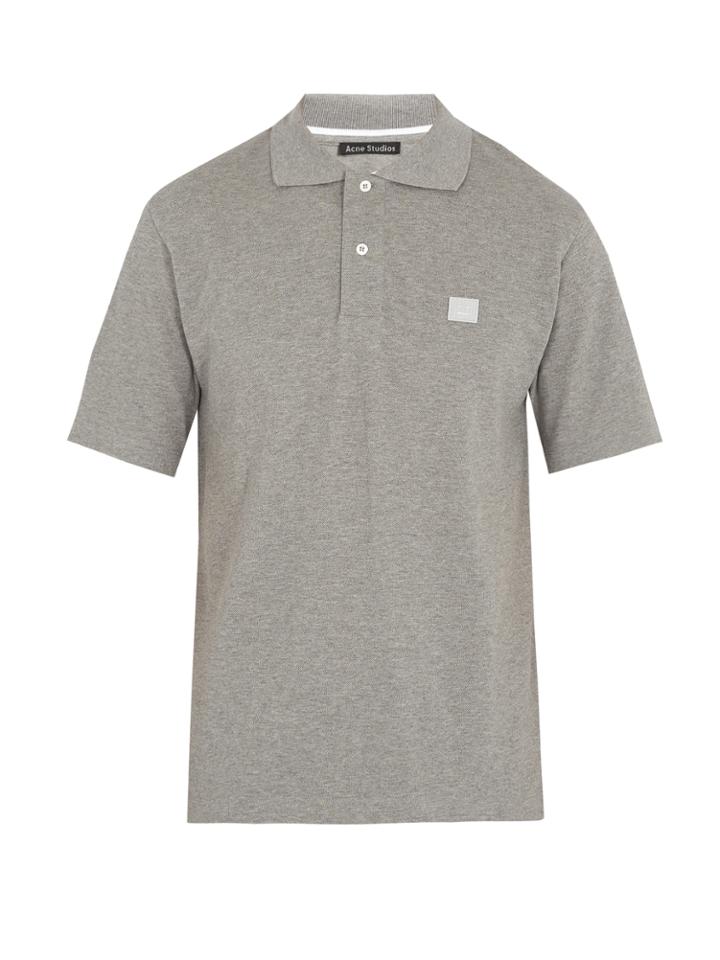 Acne Studios Newark Face Cotton-piqu Polo Shirt