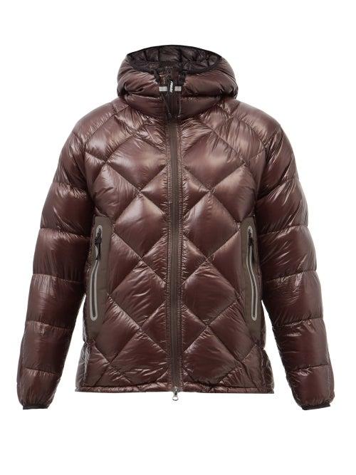 And Wander - Hooded Diamond-quilted Coat - Mens - Brown