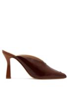 Matchesfashion.com Wandler - Niva Bi Colour Leather Mules - Womens - Brown Multi