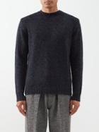 Allude - Crew-neck Wool-blend Sweater - Mens - Navy