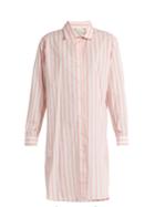 Johanna Ortiz Malpelo Striped Cotton-blend Shirtdress