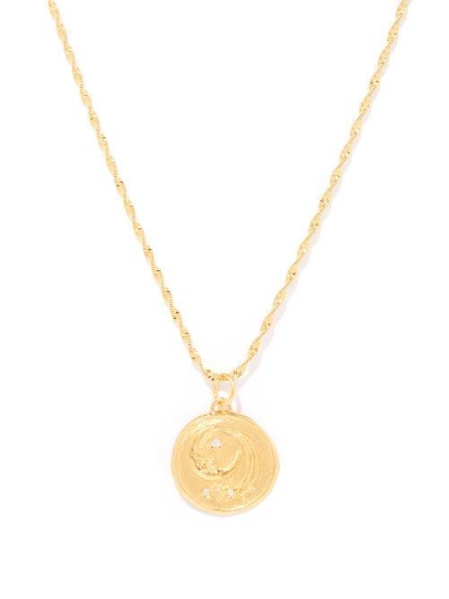 Hermina Athens - Luna Medusa Large Gold-plated Necklace - Womens - Gold