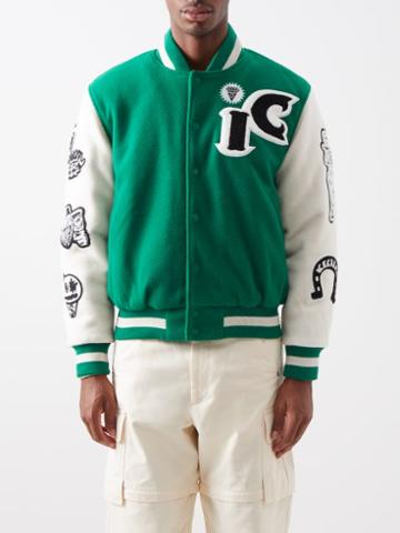 Icecream - Rodeo Felt Varsity Jacket - Mens - Green