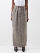 Raey - Wool-blend Tweed Maxi Skirt - Womens - Navy Multi