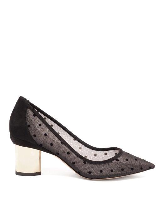 Matchesfashion.com Nicholas Kirkwood - Prism Point-toe Polka-dot Devor Pumps - Womens - Black