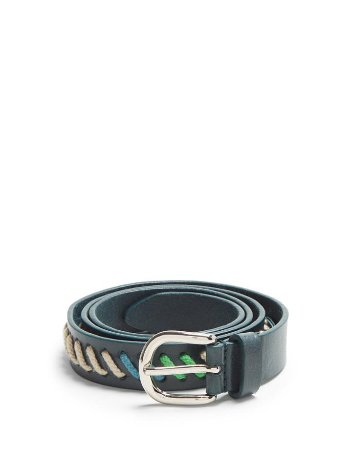 Isabel Marant Zitty Lace-embellished Leather Belt