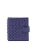 Matchesfashion.com Bottega Veneta - Intrecciato Leather Wallet - Womens - Navy