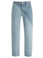 Vetements Contrast Panelled Slim-leg Denim Jeans