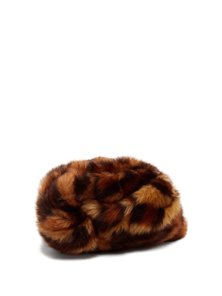 Gucci Leopard-print Faux-fur Turban