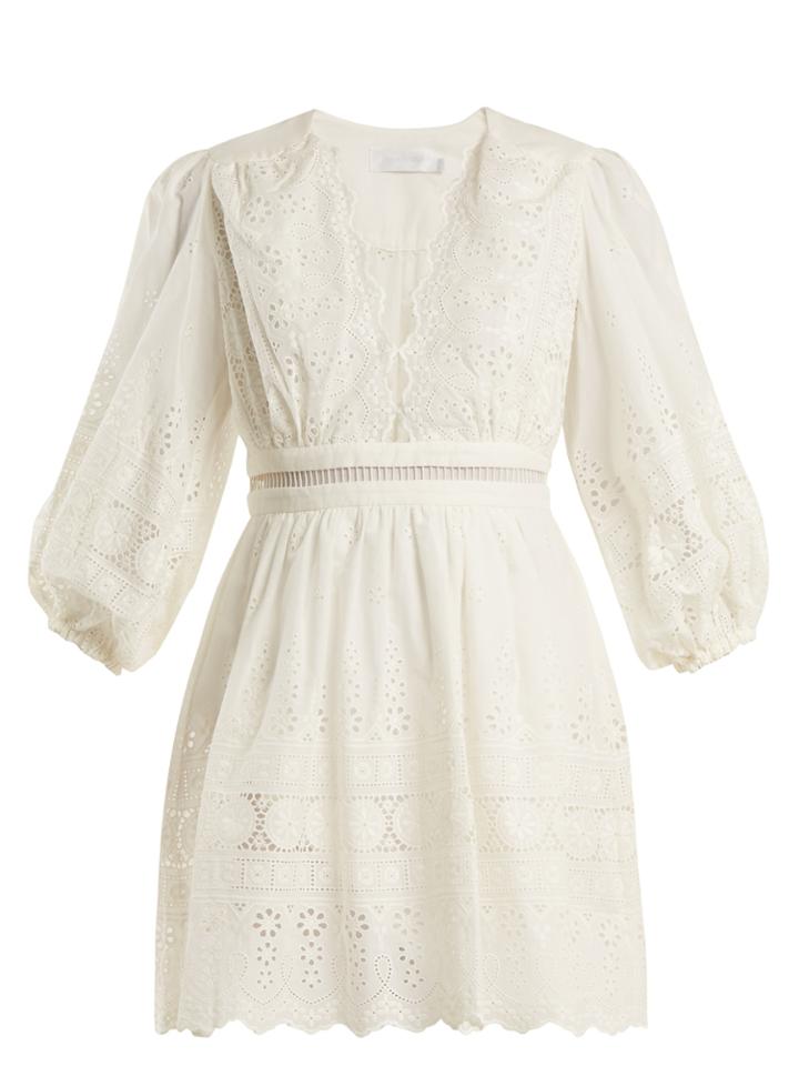 Zimmermann Kali Embroidered Cotton Dress