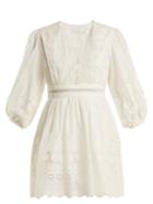 Zimmermann Kali Embroidered Cotton Dress