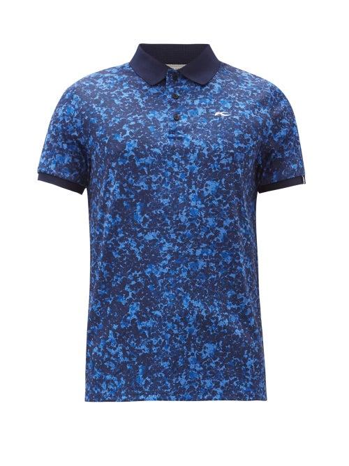 Matchesfashion.com Kjus - Spot Printed-jersey Polo Shirt - Mens - Navy