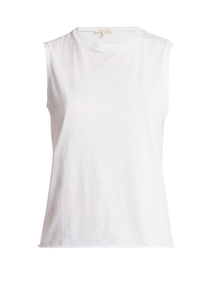 Nili Lotan Muscle Sleeveless Cotton-jersey Top