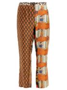 Matchesfashion.com La Prestic Ouiston - Miami Multi Print Silk Twill Trousers - Womens - Multi