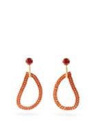 Matchesfashion.com Zeus + Dione - X Ileana Makri Lachouri Crystal Drop Earrings - Womens - Orange