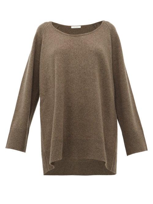 Matchesfashion.com The Row - Damian Scoop Neck Wool Blend Sweater - Womens - Light Brown