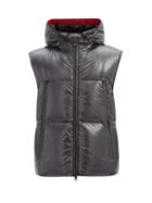 Matchesfashion.com Moncler - Agneaux Hooded Down-filled Shell Gilet - Mens - Black