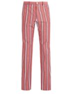 Matchesfashion.com Connolly - High Rise Cotton Trousers - Mens - Red Multi