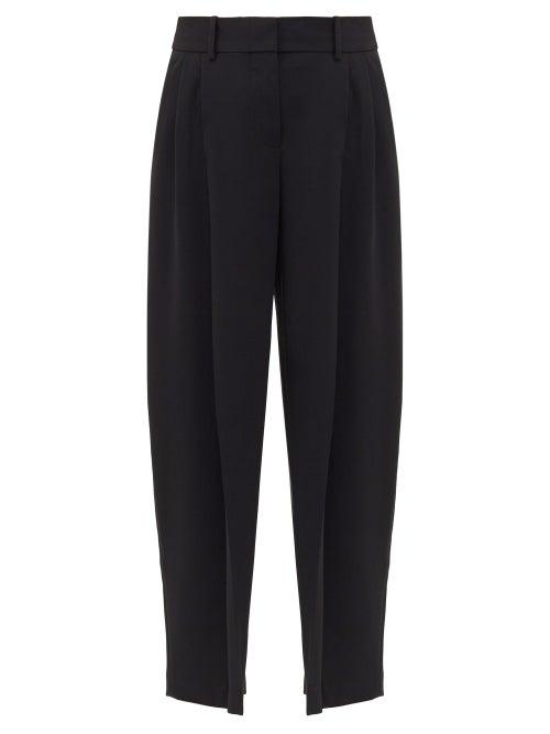 Matchesfashion.com See By Chlo - High-rise Cropped Crepe Trousers - Womens - Black