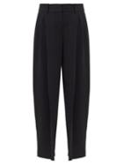 Matchesfashion.com See By Chlo - High-rise Cropped Crepe Trousers - Womens - Black