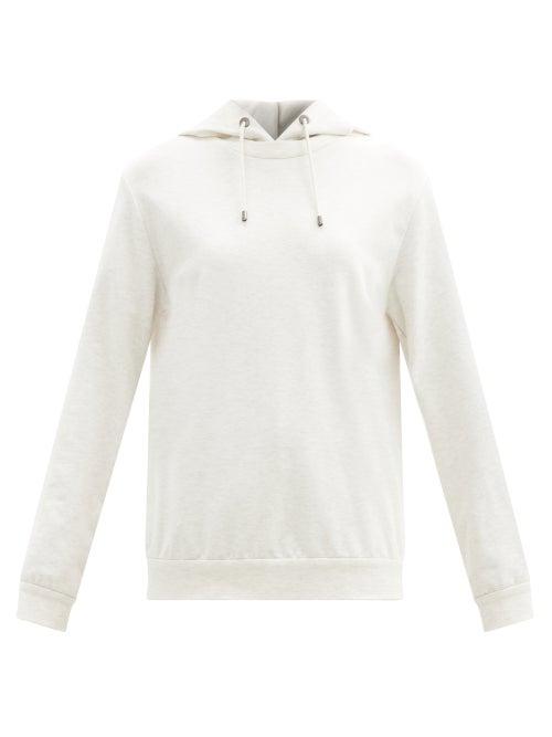 Matchesfashion.com Brunello Cucinelli - Cotton-blend Hooded Sweatshirt - Womens - Ivory