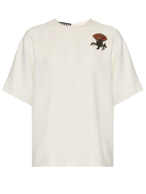 Rochas Short-sleeved Cady Top