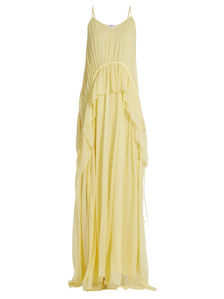 Elizabeth And James Catriona V-neck Sleeveless Silk-crepon Gown