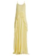 Elizabeth And James Catriona V-neck Sleeveless Silk-crepon Gown
