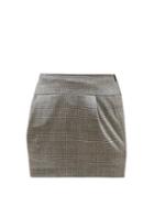 Matchesfashion.com Alexandre Vauthier - Prince Of Wales Check Skirt - Womens - Grey Multi