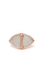 Jacquie Aiche Diamond, Moonstone & Rose-gold Ring