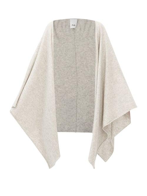 Matchesfashion.com Allude - Wool-blend Wrap Cardigan - Womens - Light Grey