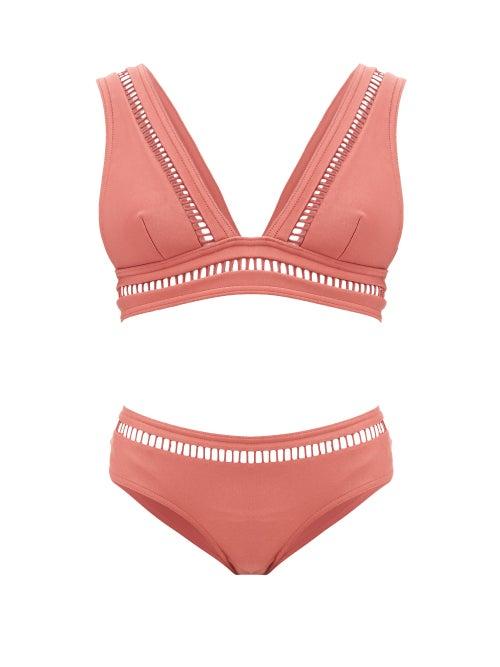 Matchesfashion.com Zimmermann - Bonita Ladder Cutout Bikini - Womens - Red