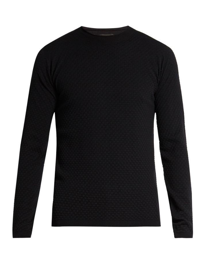 Giorgio Armani Circle-weave Wool-blend Sweater