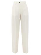 Matchesfashion.com Jil Sander - Mattia High-rise Gauze Trousers - Womens - White