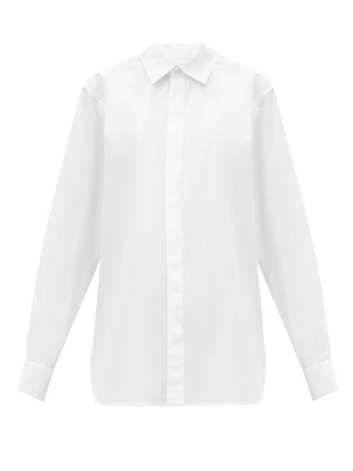 Matchesfashion.com Bottega Veneta - Oversized Cotton-poplin Shirt - Womens - White